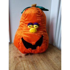 Dandee Jack O Lantern Pumpkin Plush 11 Inch Retro Halloween Decor Stuffed Toy